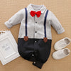 Classic Bow Tie Suit Baby Rompers