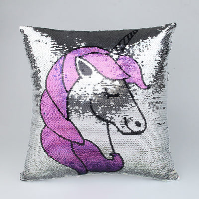 Unicorn Reversible Sequin Cushion Cover
