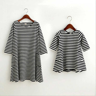Black/White Striped Mom & Daughter Dress - Well Pick Review