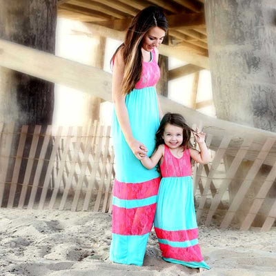 Matching Mom & Daughter Long Dress
