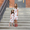 Floral Mom and Daughter Family Dress