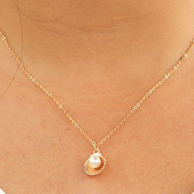 Pearl In Shell Necklace