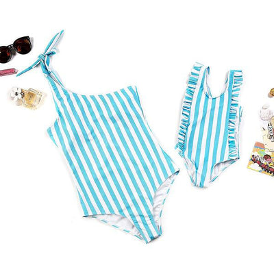 Blue Stripe Family Matching Swimsuit - Well Pick Review