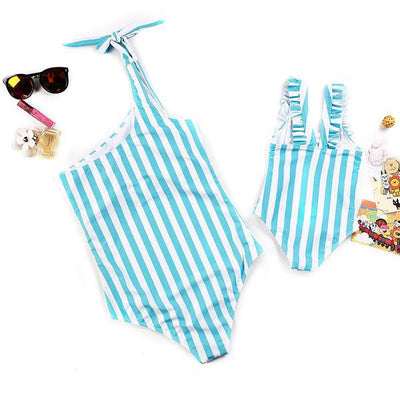 Blue Stripe Family Matching Swimsuit - Well Pick Review