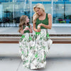 Green Leaf Mom Daughter Dress