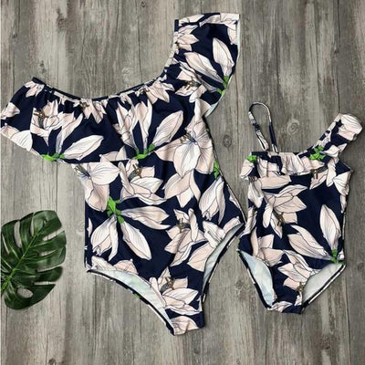 Lily Print Mother Daughter Swimsuit