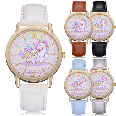Free - Cute Unicorn Leather Watch
