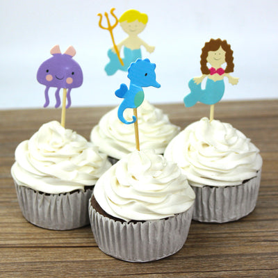 72pcs Ocean Style Mermaid Party Cupcake Toppers - Well Pick Review