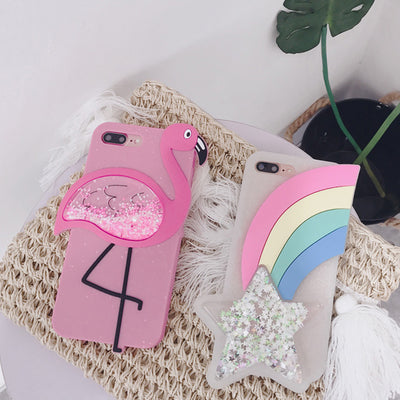 Flamingo and Rainbow Phone Case