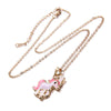 Pink Unicorn Necklace Earrings Set