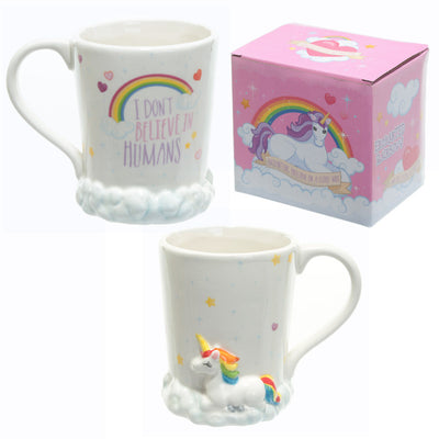 3D Clouds "I Don't Believe Humans" Ceramic Mug - Well Pick Review