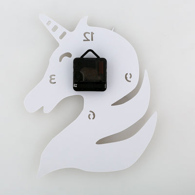 White Unicorn Nordic Wall Clock