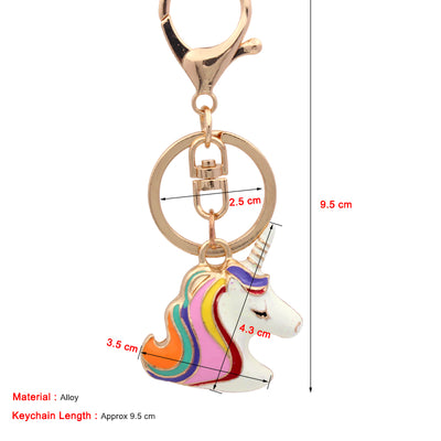 Unicorn Rainbow Charm Keychain