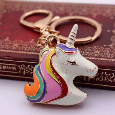 Unicorn Rainbow Charm Keychain