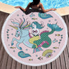 Mermaid Princess Round Blanket