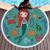 Mermaid Princess Round Blanket