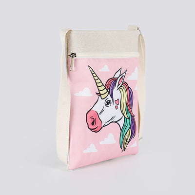 Unicorn Printed Messenger Bag