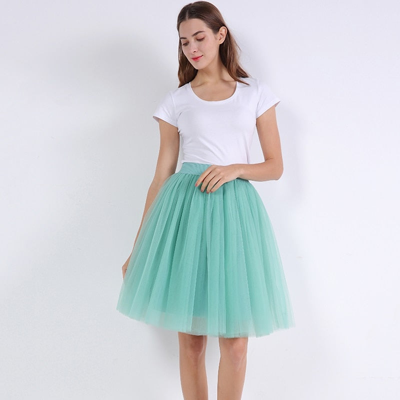 Women's Knee Length Tulle Skirt - Well Pick