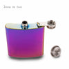 Iridescent Rainbow Hip Flask With Free Funnel