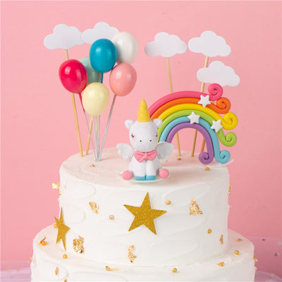 Rainbow Unicorn Cake Topper Party Supplies
