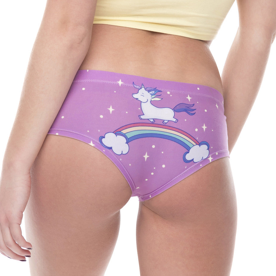 Unicorn Panties With 3D Plush Unicorn Horn Unique Underwear Unicorn Knickers  