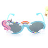 Shiny Blue Unicorn Party Sunglasses