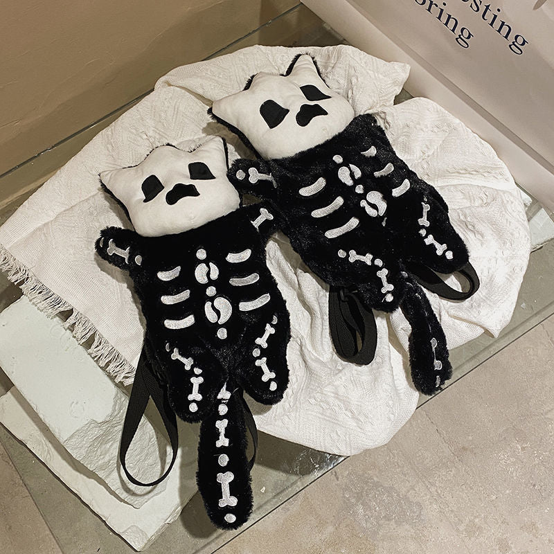 Gothic Skeleton Plush Backpack