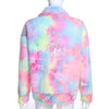 Comfy Rainbow Furry Jacket & Cropped Sweatshirt