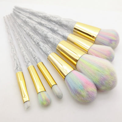 Unicorn Rainbow Hair Glitter Makeup Brush Set