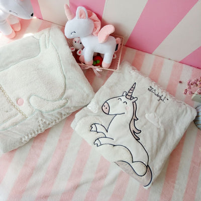 Unicorn Whale Plush Blanket