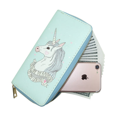 Mint Unicorn Clutch Wallet