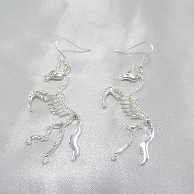 Unicorn Skeleton Drop Earrings