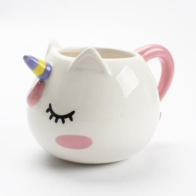 Pink Unicorn Eyelashes Mug