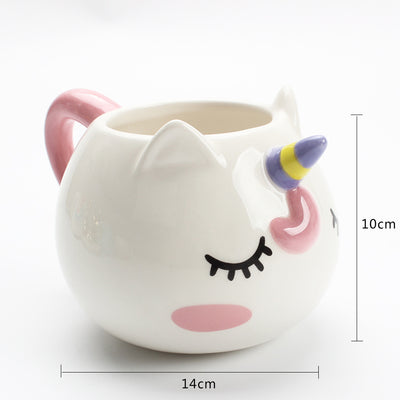 Pink Unicorn Eyelashes Mug