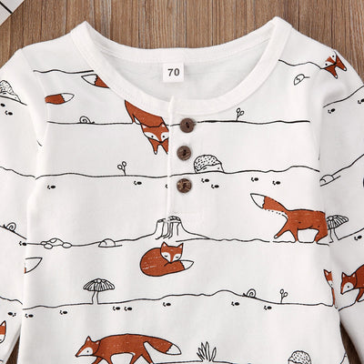 Fox Baby Romper And Long Pants