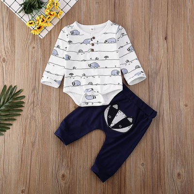 Fox Baby Romper And Long Pants