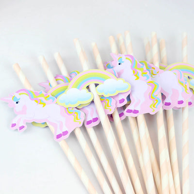 Free - Unicorn Rainbow Straw 24PCS