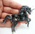 Elegant Black Unicorn Crystal Brooch Pin