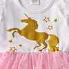 Gold Unicorn Long Sleeve Tutu Dress