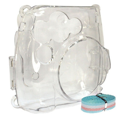 Instant Camera Clear Case & Rainbow Strap