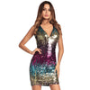 V-Neck Sleeveless Sequins Dress