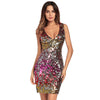 V-Neck Sleeveless Sequins Dress