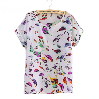 Colorful Birds Women Blouse - Well Pick Review