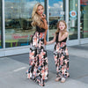 Mom and Daughter Flower Long Dress