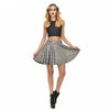 High Waist Mermaid Scales Skater Skirt