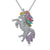 Crystal Rainbow Unicorn Necklace
