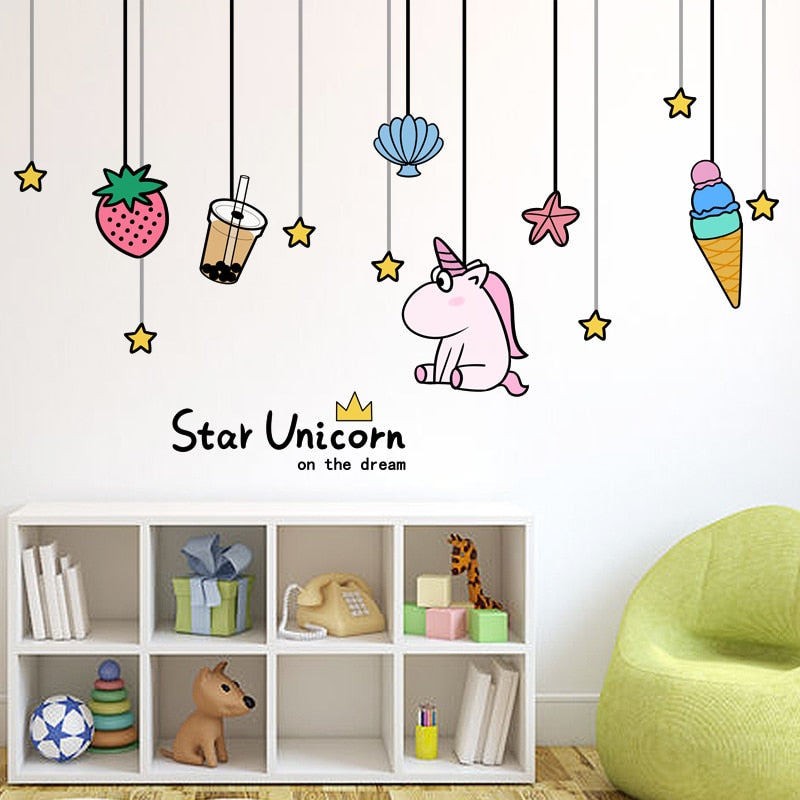 DIY Unicorn Bedroom Wall Stickers - Well Pick