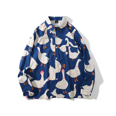 Duck Print Loose Shirt