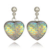 Hologram Mermaid Heart Earrings