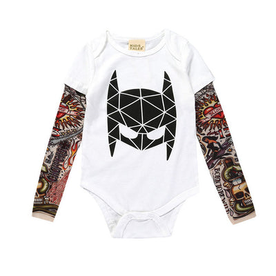 Sleeve Tattoo Print Baby Romper